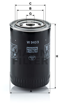 Öljynsuodatin MANN-FILTER W 940/3