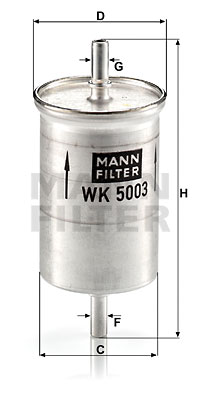 Polttoainesuodatin MANN-FILTER WK 5003