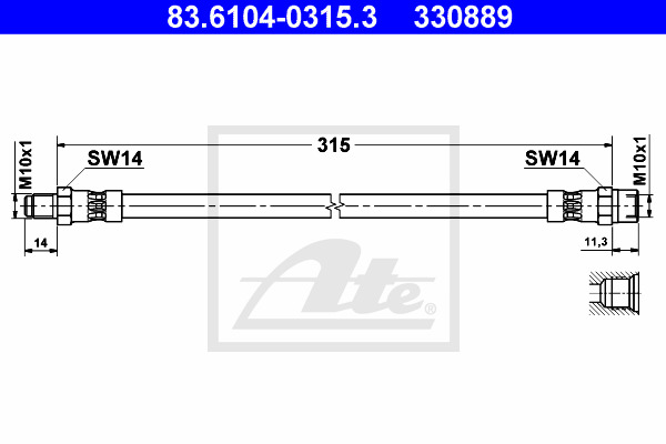 Jarruletku ATE 83.6104-0315.3