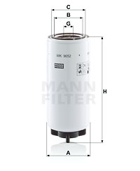 Polttoainesuodatin MANN-FILTER WK 9052 x