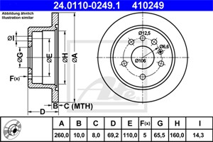 Jarrulevy, Taka-akseli, OPEL,SAAB,VAUXHALL, 4241477, 5 69 105, 90509590
