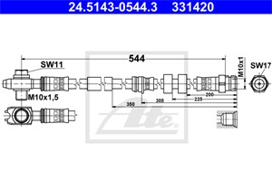 Jarruletku, Etuakseli, SEAT,SKODA,VW, 6R0 611 701 A, 6R0 611 701 B, 6R0 611 701 F