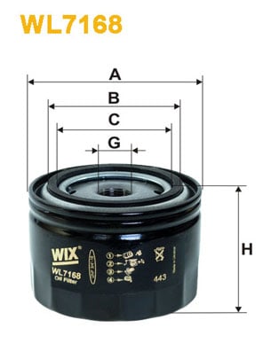 Öljynsuodatin WIX FILTERS WL7168
