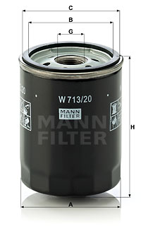 Öljynsuodatin MANN-FILTER W 713/20