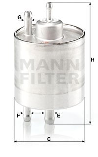 Polttoainesuodatin MANN-FILTER WK 711/1