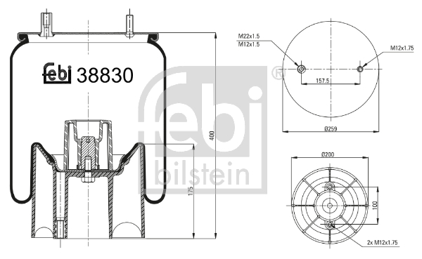 Metallipalje, ilmajousitus FEBI BILSTEIN 38830