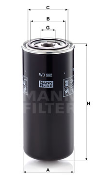 Öljynsuodatin MANN-FILTER WD 962