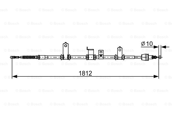 Cable, parking brake BOSCH 1 987 482 615