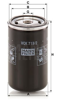 Polttoainesuodatin MANN-FILTER WDK 719/2