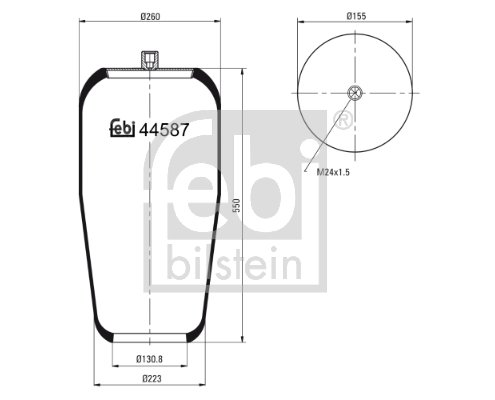 Metallipalje, ilmajousitus FEBI BILSTEIN 44587