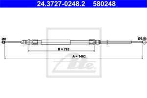 Vaijeri, käsijarru, Takana, BMW 1 [F20, F21], 1-Serie Van [F20], 2 Cabriolet [F23], 2 Coupé [F22, F87], 34 40 6 792 263