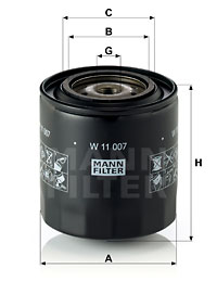 Öljynsuodatin MANN-FILTER W 11 007