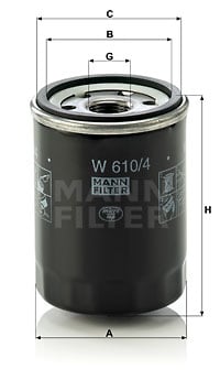 Öljynsuodatin MANN-FILTER W 610/4