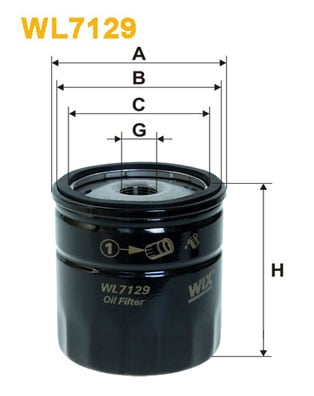 Öljynsuodatin WIX FILTERS WL7129