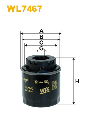 Öljynsuodatin WIX FILTERS WL7467