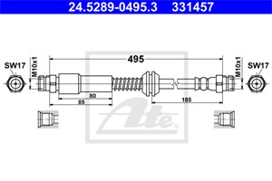 Jarruletku, Taka-akseli, VW CADDY Minibus, minivan III, CADDY Skåp/stor limousine III, 2K0 611 775 C, 2K0 611 775 D, 2K0 611 775 P, 2K0