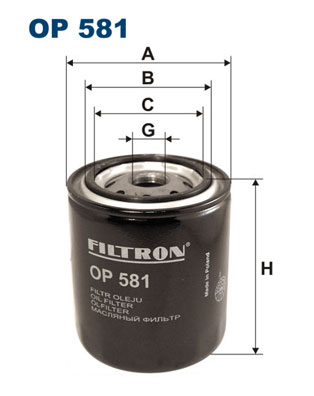 Öljynsuodatin FILTRON OP 581