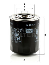 Öljynsuodatin MANN-FILTER W 1140/2
