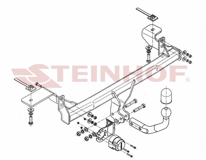 Vetokoukku STEINHOF STF-123 Fiat Panda 4x4 '04-11