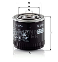 Öljynsuodatin MANN-FILTER W 9100