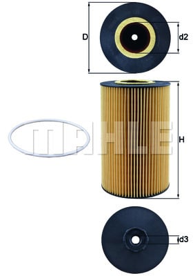 Öljynsuodatin MAHLE ORIGINAL OX 425D