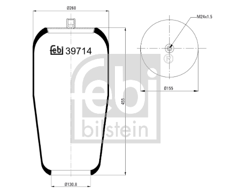 Metallipalje, ilmajousitus FEBI BILSTEIN 39714