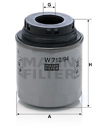 Öljynsuodatin, AUDI,SEAT,SKODA,VW, 03C 115 561 D, 03C 115 561 H
