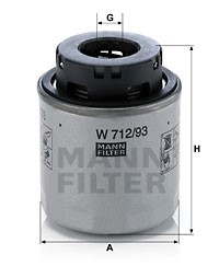 Öljynsuodatin, AUDI,SEAT,SKODA,VW, 03C 115 561 B, 03C 115 561 C, 03C 115 561 D, 03C 115 561 E, 03C 115 561 J, L 03C 115 561 B