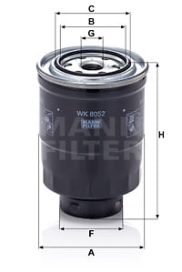 Polttoainesuodatin MANN-FILTER WK 8052 z