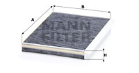 Raitisilmasuodatin MANN-FILTER CUK 3780