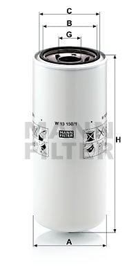 Öljynsuodatin MANN-FILTER W 13 150/1