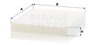 Raitisilmasuodatin MANN-FILTER CU 26 021