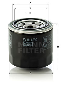 Öljynsuodatin MANN-FILTER W 811/80