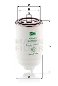 Polttoainesuodatin MANN-FILTER WK 842/6