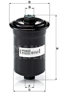 Polttoainesuodatin MANN-FILTER WK 614/11