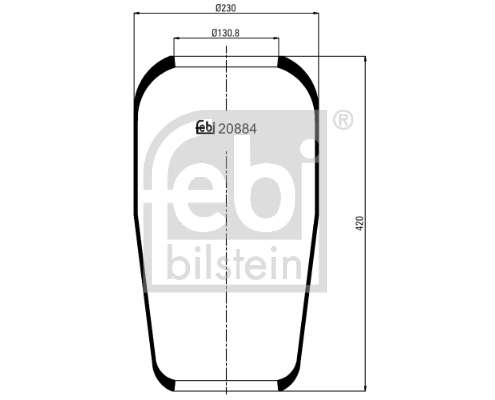 Metallipalje, ilmajousitus FEBI BILSTEIN 20884