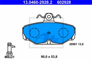 Jarrupalasarja, levyjarru, Taka-akseli, FORD, 1638880, 1648236, 1652206, 6162338