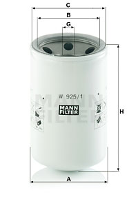 Suodatin, työhydrauliikka MANN-FILTER W 925/1