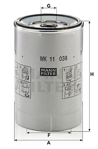 Polttoainesuodatin MANN-FILTER WK 11 038 z