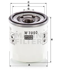 Öljynsuodatin MANN-FILTER W 7050