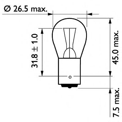 Polttimo, vilkkuvalo PHILIPS 13498CP