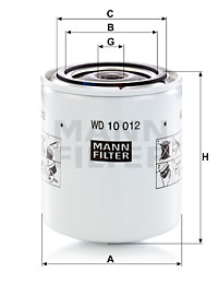 Suodatin, työhydrauliikka MANN-FILTER WD 10 012