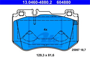 Jarrupalasarja, levyjarru, Etuakseli, MERCEDES-BENZ, 008 420 17 20, A 008 420 17 20