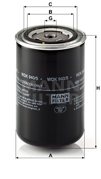 Polttoainesuodatin MANN-FILTER WDK 940/5