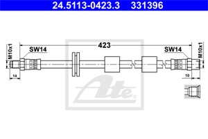 Jarruletku, Etuakseli, BMW 5 [E34], 5 Touring [E34], 7 [E32], 8 [E31], 34 32 1 156 157, 34 32 1 159 891