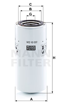 Suodatin, työhydrauliikka MANN-FILTER WD 10 022