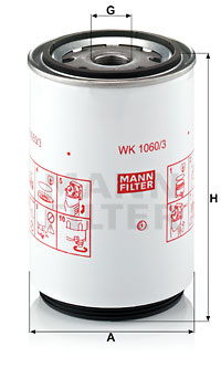 Polttoainesuodatin MANN-FILTER WK 1060/3 x