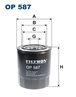 Öljynsuodatin FILTRON OP 587
