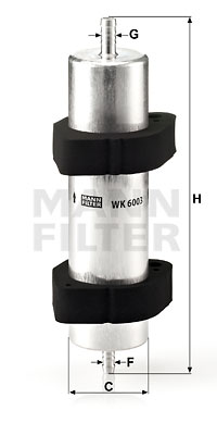 Polttoainesuodatin MANN-FILTER WK 6003