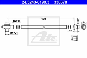 Jarruletku, Taka-akseli, Jarrusatulassa, VW PASSAT, PASSAT Variant, 8E0 611 775 B, 8E0 611 775 E, 8E0 611 775 J